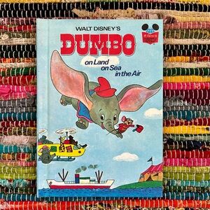 Disney Dumbo On Land On Sea In The Air 1972 Vintage Book Club Edition